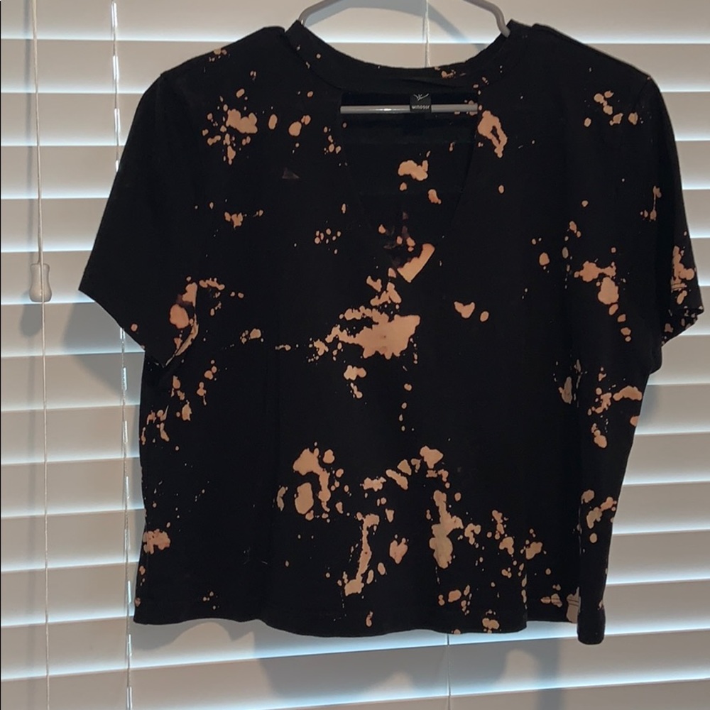Black spotted crop top
